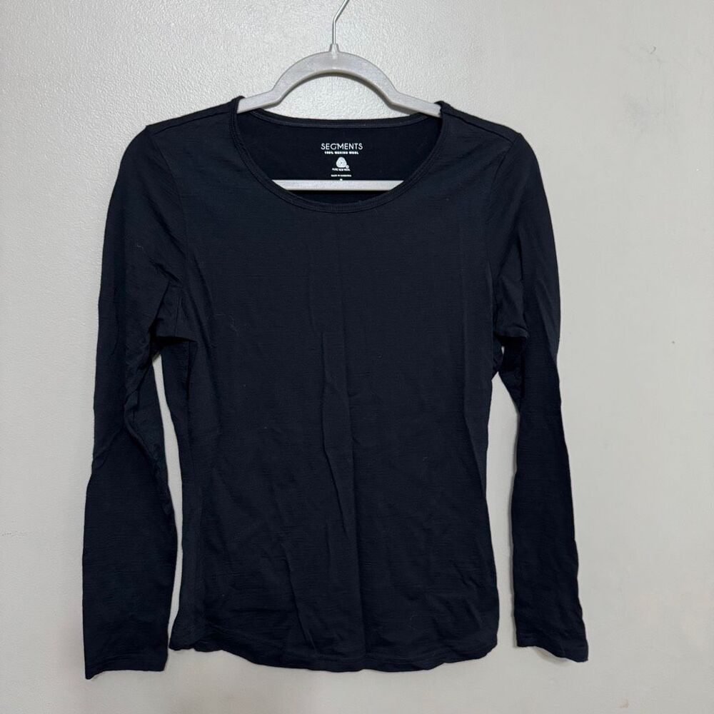 Seg’ments 100% merino wool women’s black long sleeve size small